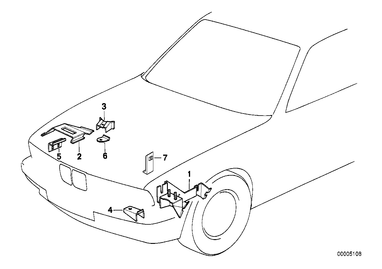 Genuine BMW 41142232123 E34 Cooling Water Compensation Tank Bracket (Inc. M5 3.8, M5 & M5 3.6) | ML Performance UK Car Parts