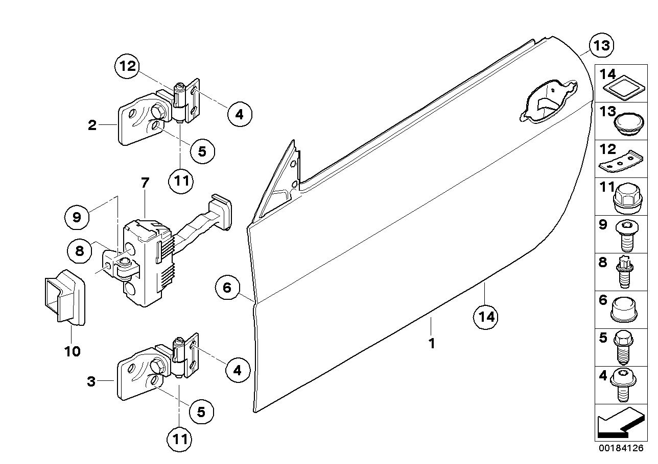 Genuine BMW 41517200225 E63 E64 Door Hinge, Bottom Left (Inc. 645Ci, 635d & 630i) | ML Performance UK Car Parts