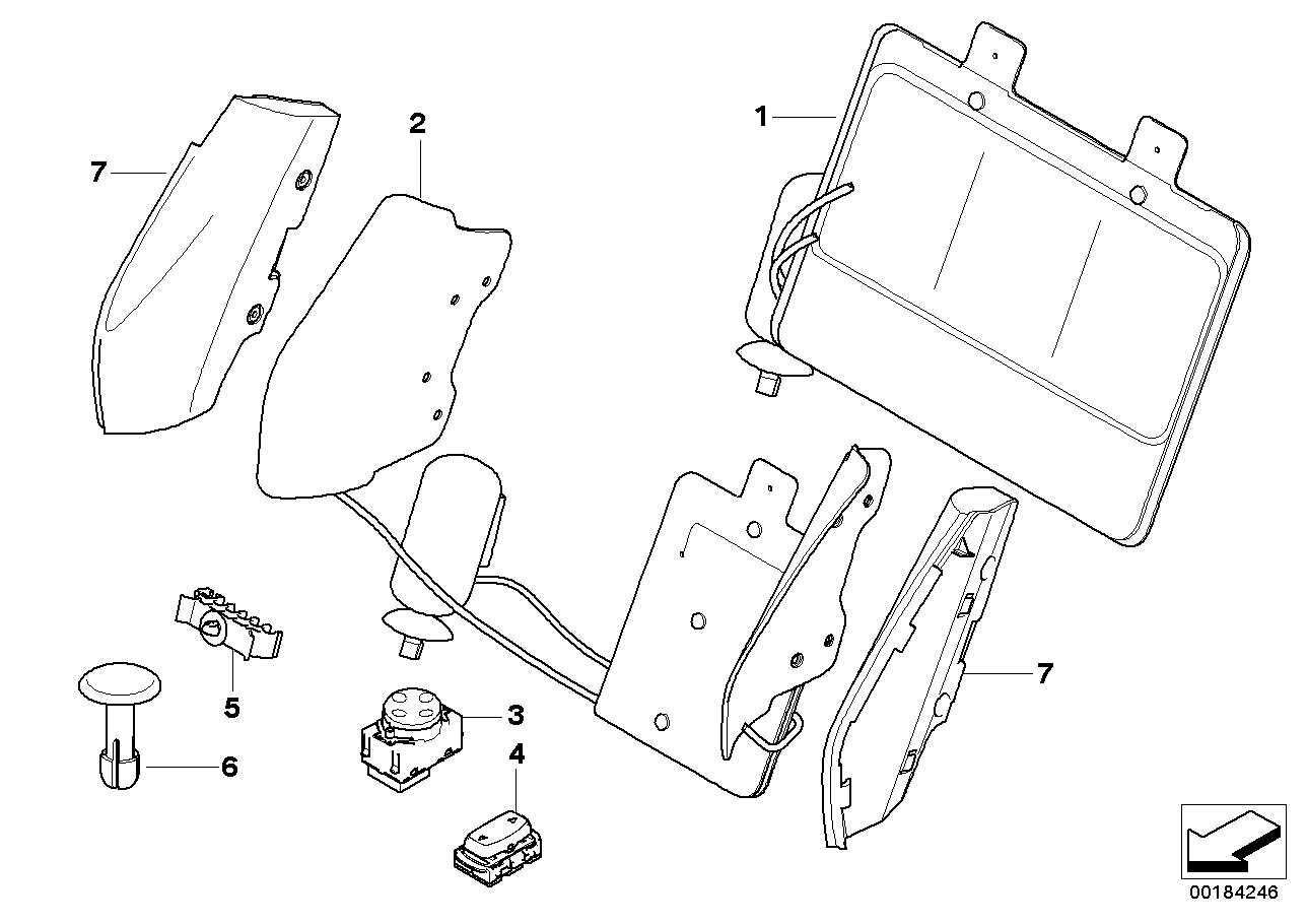 Genuine BMW 52109113361 E93 Backrest Width Adjustment (Inc. 325d, 335is & 320i) | ML Performance UK Car Parts