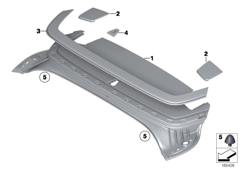 Genuine BMW 54377220792 E89 Flap For Linkage Exit, Right (Inc. Z4) | ML Performance UK Car Parts