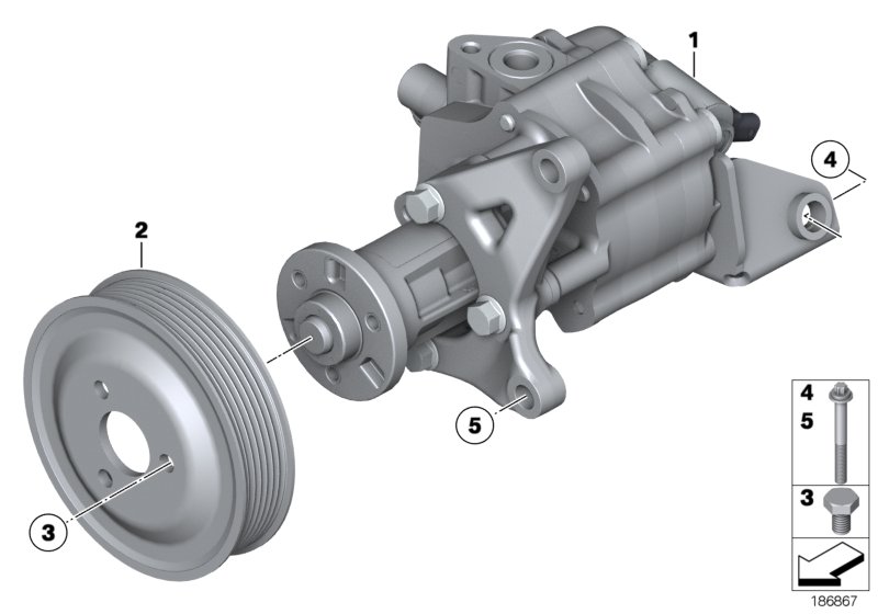 Genuine BMW 32416794350 Power Steering Pump IXETIC (Inc. 535iX, 640iX & 535i) | ML Performance UK Car Parts