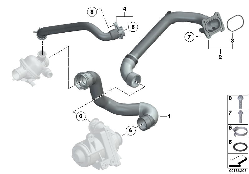 Genuine BMW 11537581576 F01 F02 Coolant Hose (Inc. 740i & 740Li) | ML Performance UK Car Parts