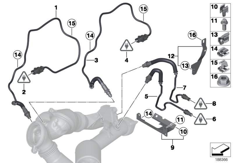 Genuine BMW 11787577666 E71 Lambda Monitor Sensor L= 600mm (Inc. 740i, X6 35iX & 740Li) | ML Performance UK Car Parts