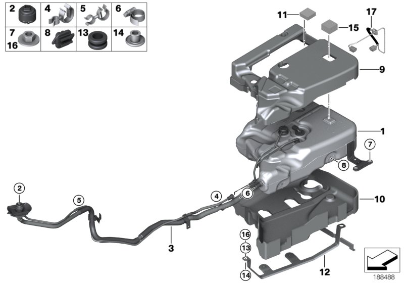 Genuine BMW 16197210609 E70 E71 Wiring Harness, Adapter (Inc. X6 30dX, X5 3.5d & X5 35dX) | ML Performance UK Car Parts