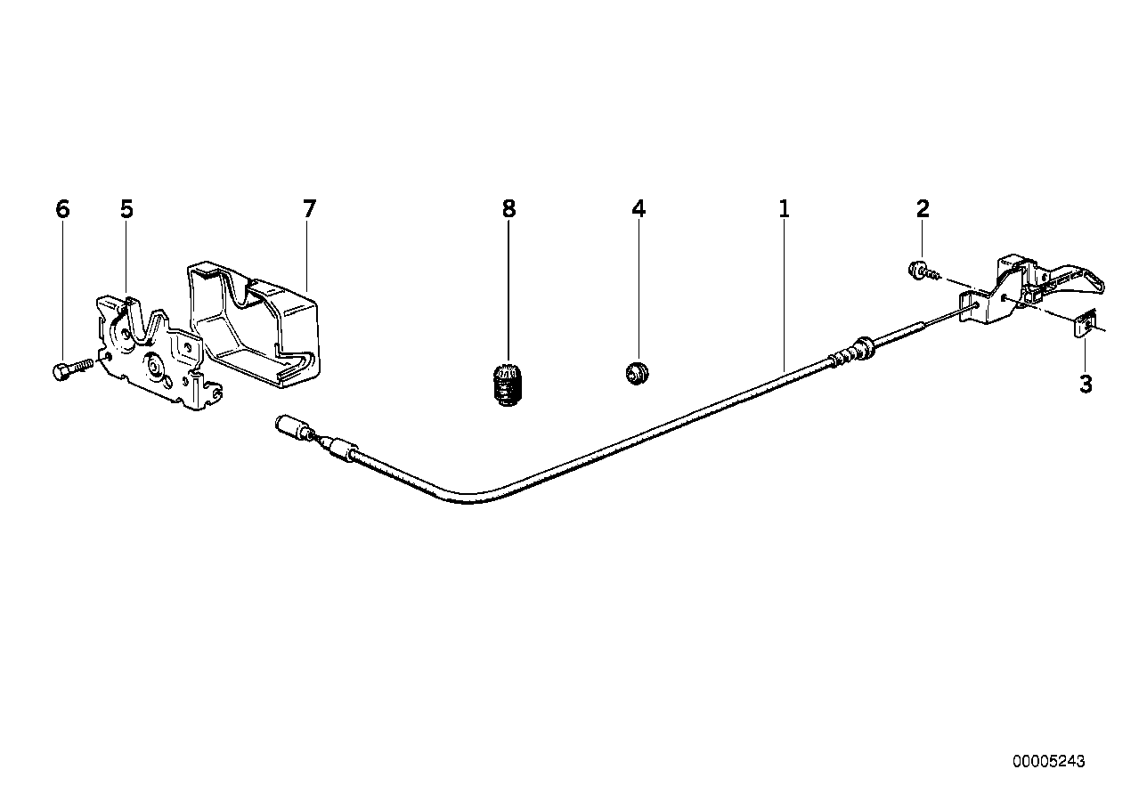 Genuine BMW 51231911393 E30 Hood Lock (Inc. 320is, M3 & 323i) | ML Performance UK Car Parts