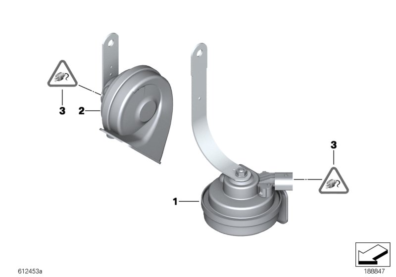 Genuine BMW 61337191718 E89 Horn, High Pitch (Inc. Z4 30i, Z4 35is & Z4 20i) | ML Performance UK Car Parts