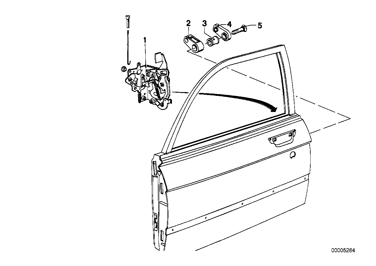 Genuine BMW 51211826299 E12 Catch Front Left (Inc. 530i, 518i & 528i) | ML Performance UK Car Parts