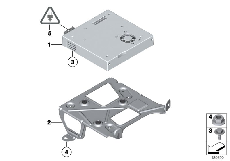 Genuine BMW 65159136696 E89 Bracket For Dab Tuner/Sdars/Tv Module (Inc. Z4) | ML Performance UK Car Parts