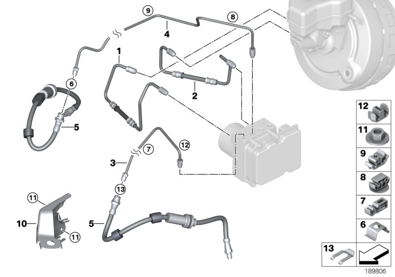 Genuine BMW 34306771691 E92 E84 Holder, Brake Hose, Left (Inc. 328xi) | ML Performance UK Car Parts