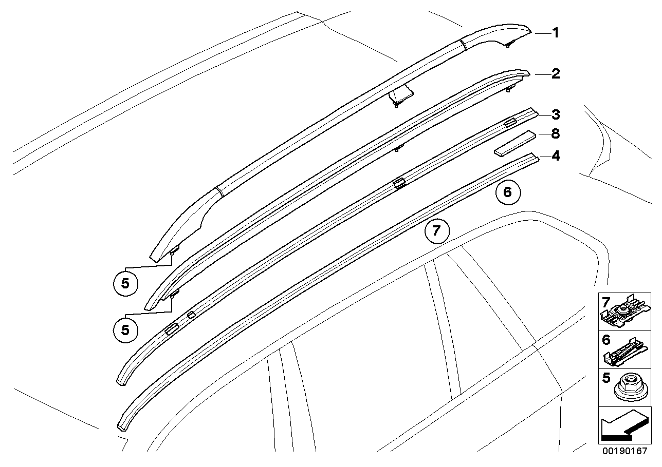 Genuine BMW 51137230373 E70 Roof Molding Left SCHWARZ (Inc. X5) | ML Performance UK Car Parts