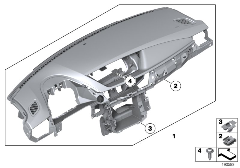 Genuine BMW 51452991239 E84 Trim Panel Dashboard Left hand drive (Inc. X1) | ML Performance UK Car Parts