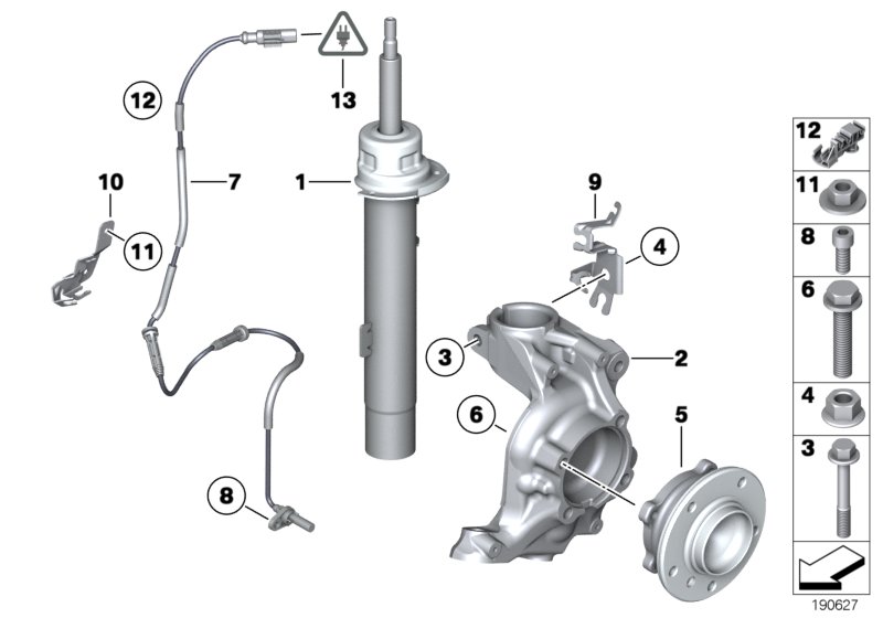 Genuine BMW 31316784917 E89 Left Front Spring Strut (Inc. Z4 23i, Z4 18i & Z4 20i) | ML Performance UK Car Parts