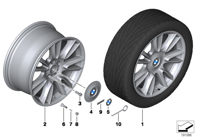 Genuine BMW 36117841226 Light Alloy Rim 81/2JX20 ET:25 (Inc. 750Li, 535i & 530dX) | ML Performance UK Car Parts