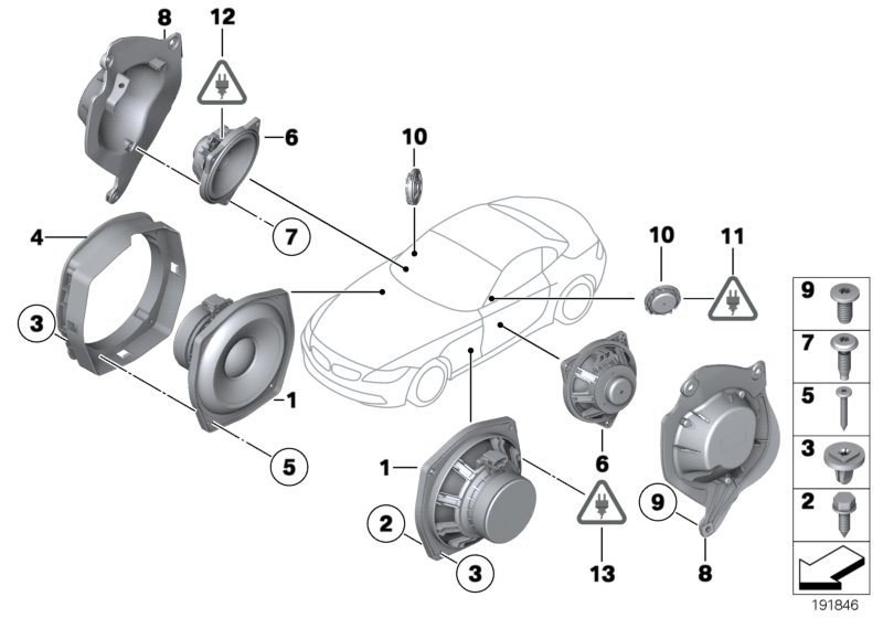 Genuine BMW 65139175487 E89 Adapter, Speaker, Left (Inc. Z4) | ML Performance UK Car Parts