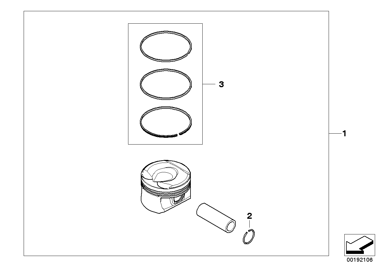 Genuine BMW 11257588266 Repair Kit Piston Rings (Inc. Coop.S JCW) | ML Performance UK Car Parts