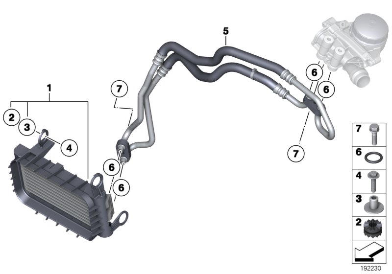 Genuine BMW 17227585927 E89 Engine Oil Cooler Lines (Inc. Z4) | ML Performance UK Car Parts