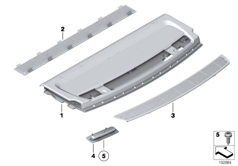 Genuine BMW 51477237260 F07 Trim Grill, Upper OYSTER (Inc. 550iX 4.0, 535i & 535d) | ML Performance UK Car Parts