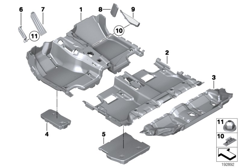 Genuine BMW 51477223675 F01 F07 Footwell Net OYSTER (Inc. 750LiS, 750LiX & ALPINA B7LX) | ML Performance UK Car Parts