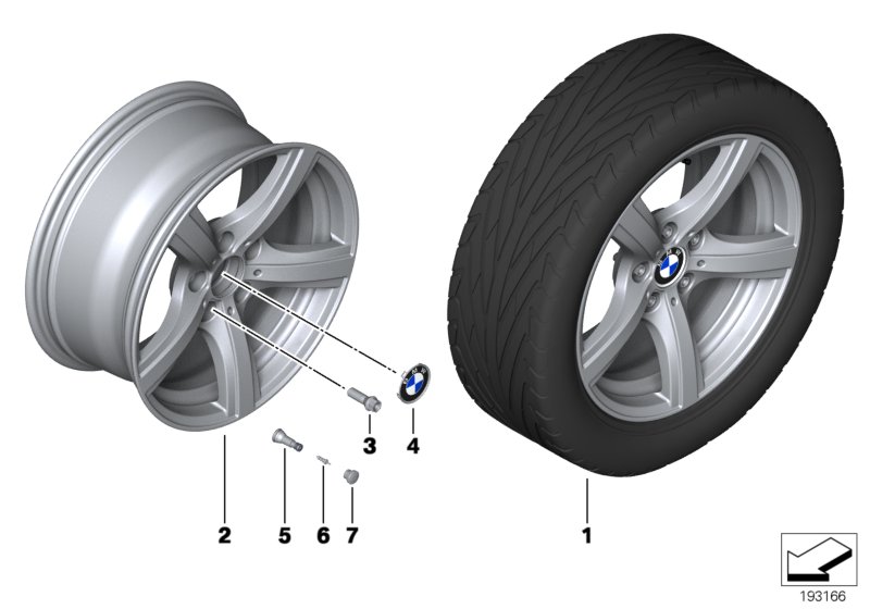 Genuine BMW 36116785240 E89 Light Alloy Rim 8JX17 ET:29 (Inc. Z4 28i, Z4 30i & Z4 20i) | ML Performance UK Car Parts