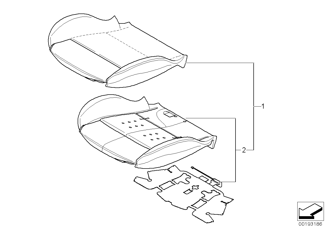 Genuine BMW 52103455248 E83 Sports Seat Upholstery Parts OC3 (Inc. X3) | ML Performance UK Car Parts