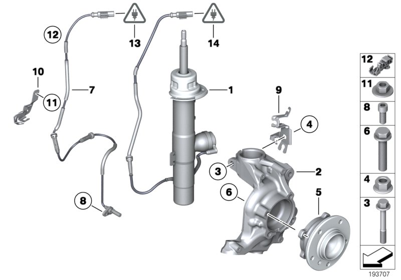 Genuine BMW 37116792891 E89 Left Front Spring Strut (Inc. Z4) | ML Performance UK Car Parts