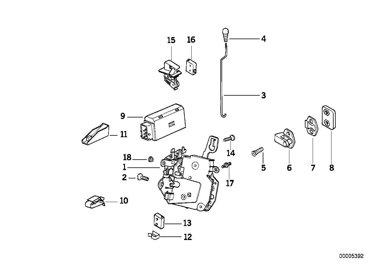 Genuine BMW 51218397108 E36 Door Lock Front Right (Inc. Z3) | ML Performance UK Car Parts