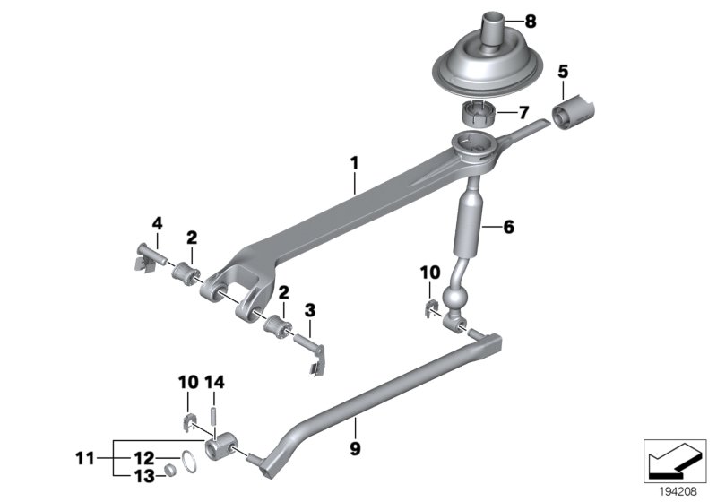 Genuine BMW 25117584544 E89 Shift Lever (Inc. Z4 23i & Z4 30i) | ML Performance UK Car Parts