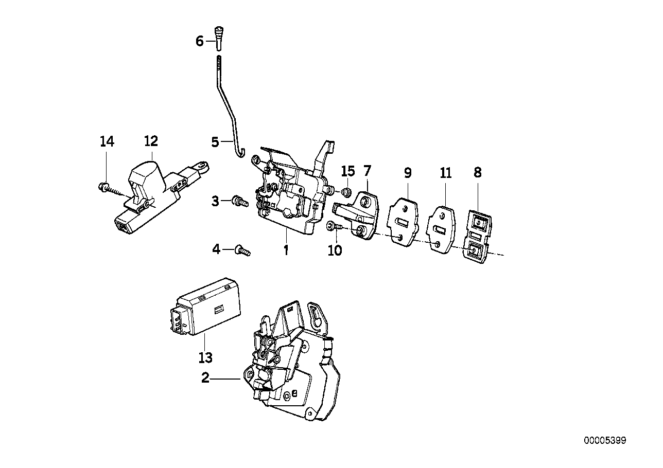 Genuine BMW 51211946391 E34 Lever Left (Inc. 525ix, 520i & 525tds) | ML Performance UK Car Parts