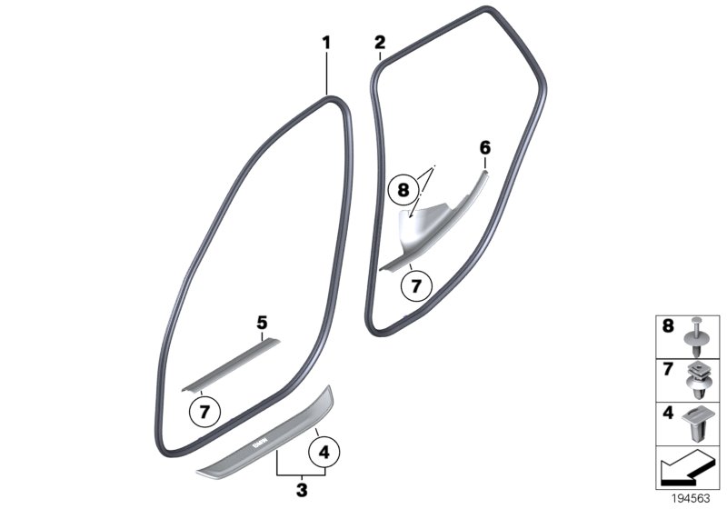 Genuine BMW 51472990506 E84 Cover Strip, Entrance Front Right SAVANNABEIGE (Inc. X1 25dX, X1 20dX & X1 18d) | ML Performance UK Car Parts