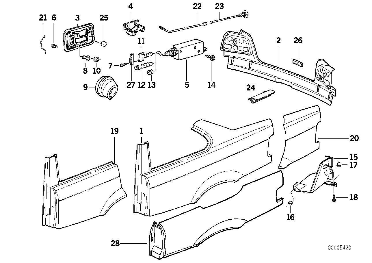 Genuine BMW 51258132168 E39 E34 E38 Pulling Strip F Emergency Mechanism (Inc. 730d) | ML Performance UK Car Parts