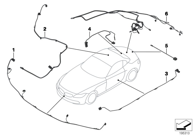 Genuine BMW 61129225771 E89 Wiring Set Pdc, Front (Inc. Z4) | ML Performance UK Car Parts