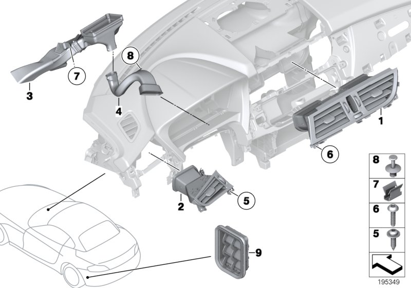 Genuine BMW 64229287067 E89 Fresh Air Grille Center (Inc. Z4) | ML Performance UK Car Parts