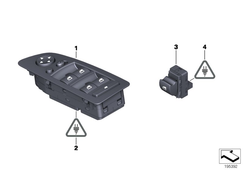 Genuine BMW 61316935534 E84 Switch Window Lifter (Inc. X1 28iX, X1 20d & X1 25iX) | ML Performance UK Car Parts