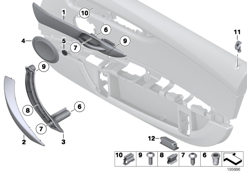 Genuine BMW 51419167026 E89 Door Handle, Satinsilber, Right (Inc. Z4 23i, Z4 35i & Z4 30i) | ML Performance UK Car Parts