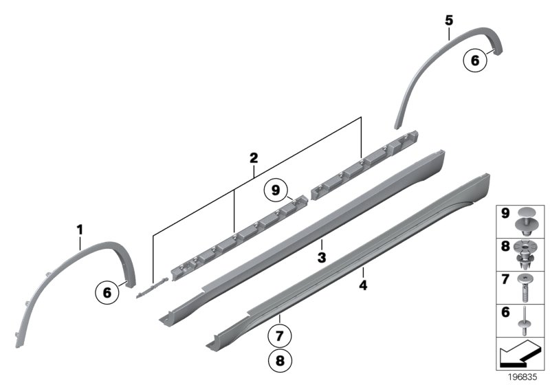 Genuine BMW 51777345046 E84 Right Door Sill Cover SPORTLINE (Inc. X1 28i, X1 20d ed & X1 18i) | ML Performance UK Car Parts