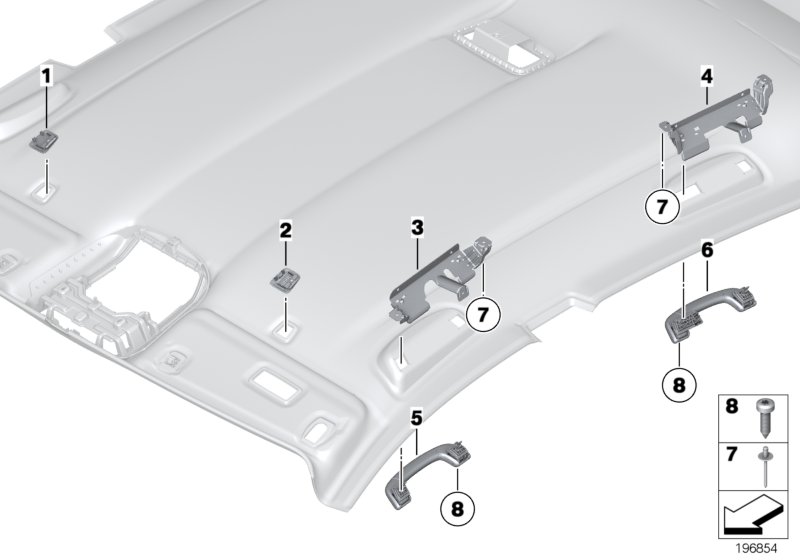 Genuine BMW 51169148979 Grab Handle, Front EVERESTGRAU (Inc. 760i, Hybrid 7 & Hybrid 7L) | ML Performance UK Car Parts