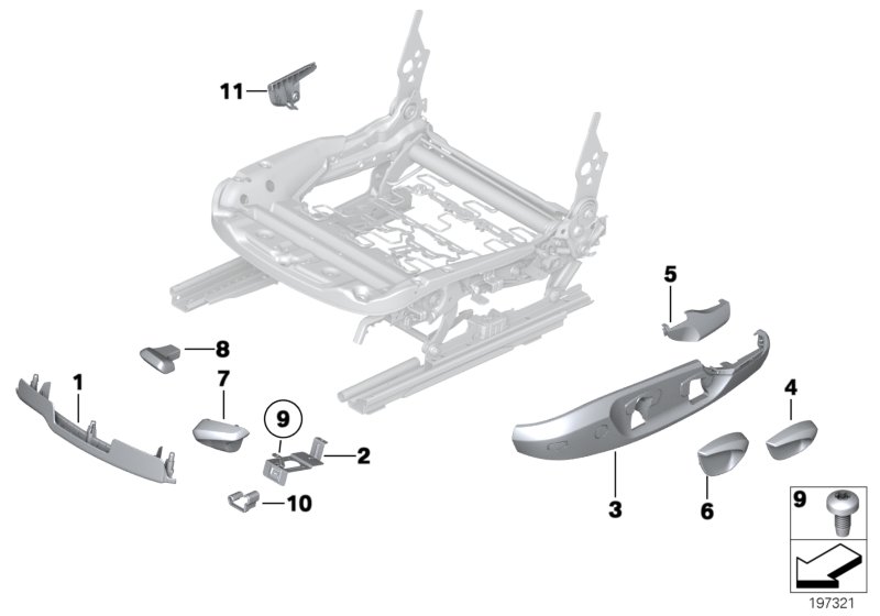 Genuine BMW 52107217176 E89 Trim, Seat Outer Right SCHWARZ (Inc. Z4 35i, Z4 18i & Z4 20i) | ML Performance UK Car Parts