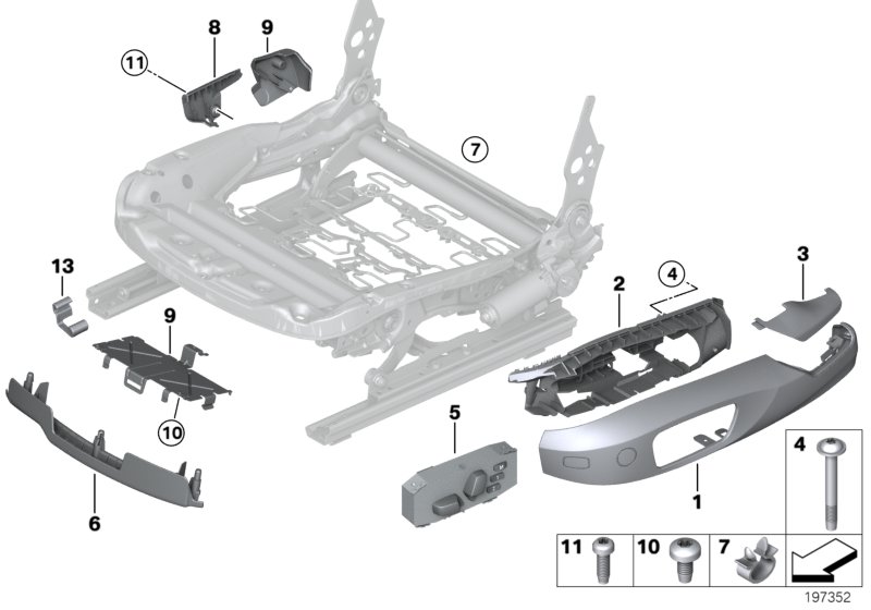 Genuine BMW 52107217177 E89 Trim, Seat Outer Left SCHWARZ (Inc. Z4 20i, Z4 35is & Z4 30i) | ML Performance UK Car Parts