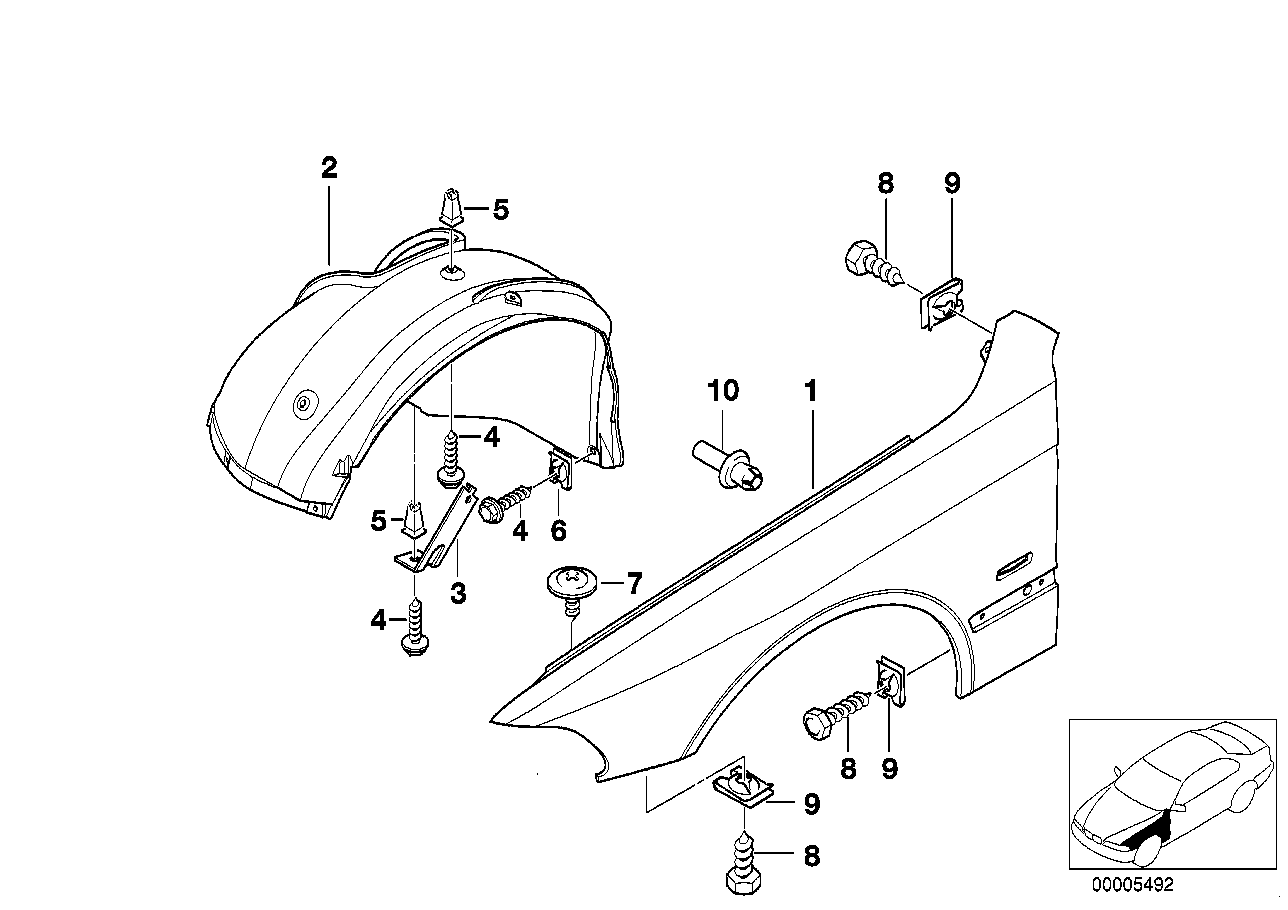 Genuine BMW 51718159423 E39 Cover, Wheell Housing, Front Left (Inc. 530i, 520i & 520d) | ML Performance UK Car Parts