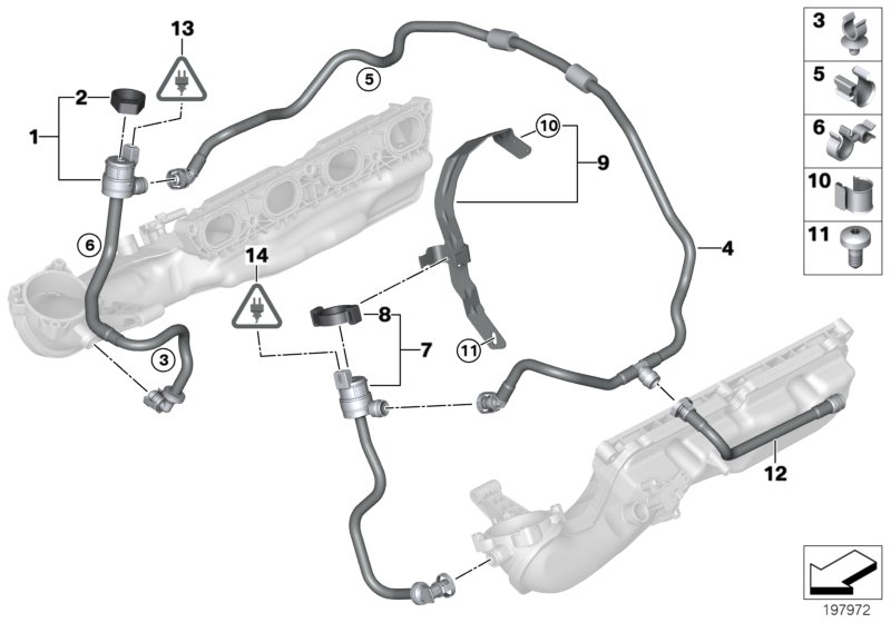 Genuine BMW 13907590056 E70 E71 Bracket, Fuel Tank Breather Line (Inc. X5 M & X6 M) | ML Performance UK Car Parts