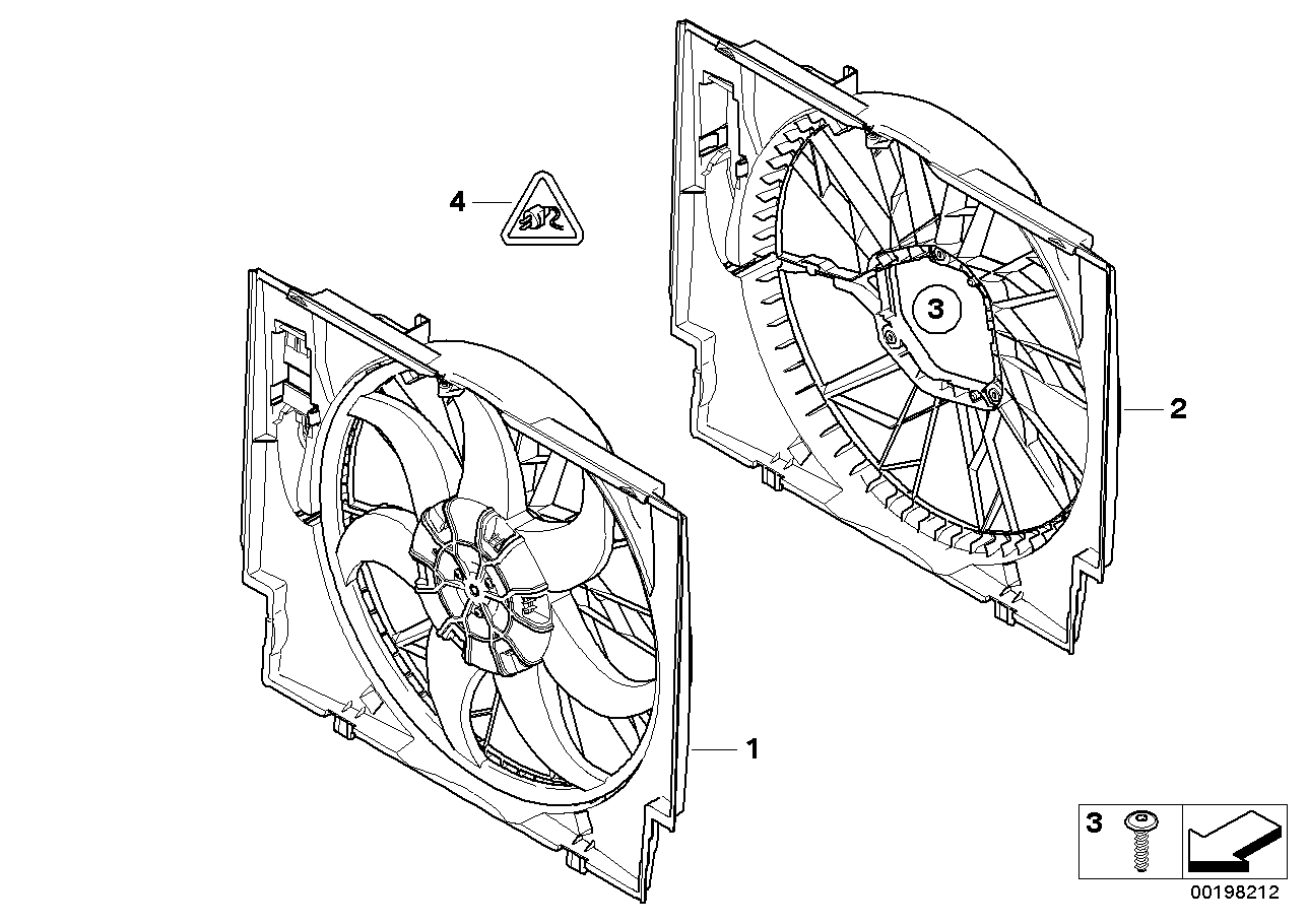 Genuine BMW 17427603658 E60 E61 Fan Housing With Fan 850W (Inc. 535i & 535xi) | ML Performance UK Car Parts