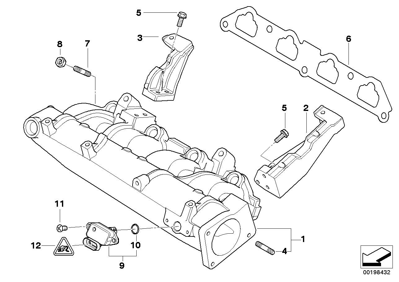 Genuine BMW 11611524534 R53 Bracket, Charge-Air Cooler (Inc. Cooper S & Coop.S JCW GP) | ML Performance US Car Parts