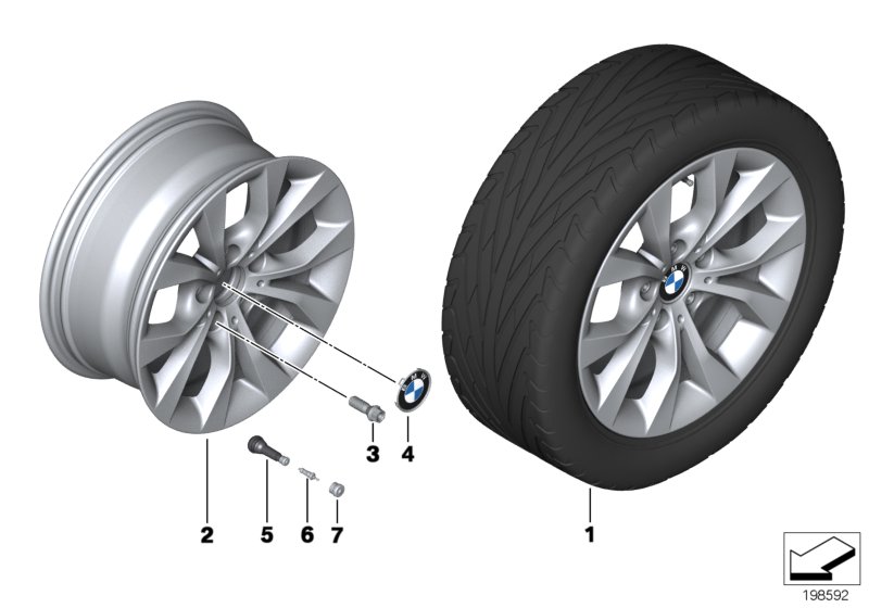 Genuine BMW 36116789141 E84 Light Alloy Rim 71/2JX17 ET:34 (Inc. X1) | ML Performance UK Car Parts