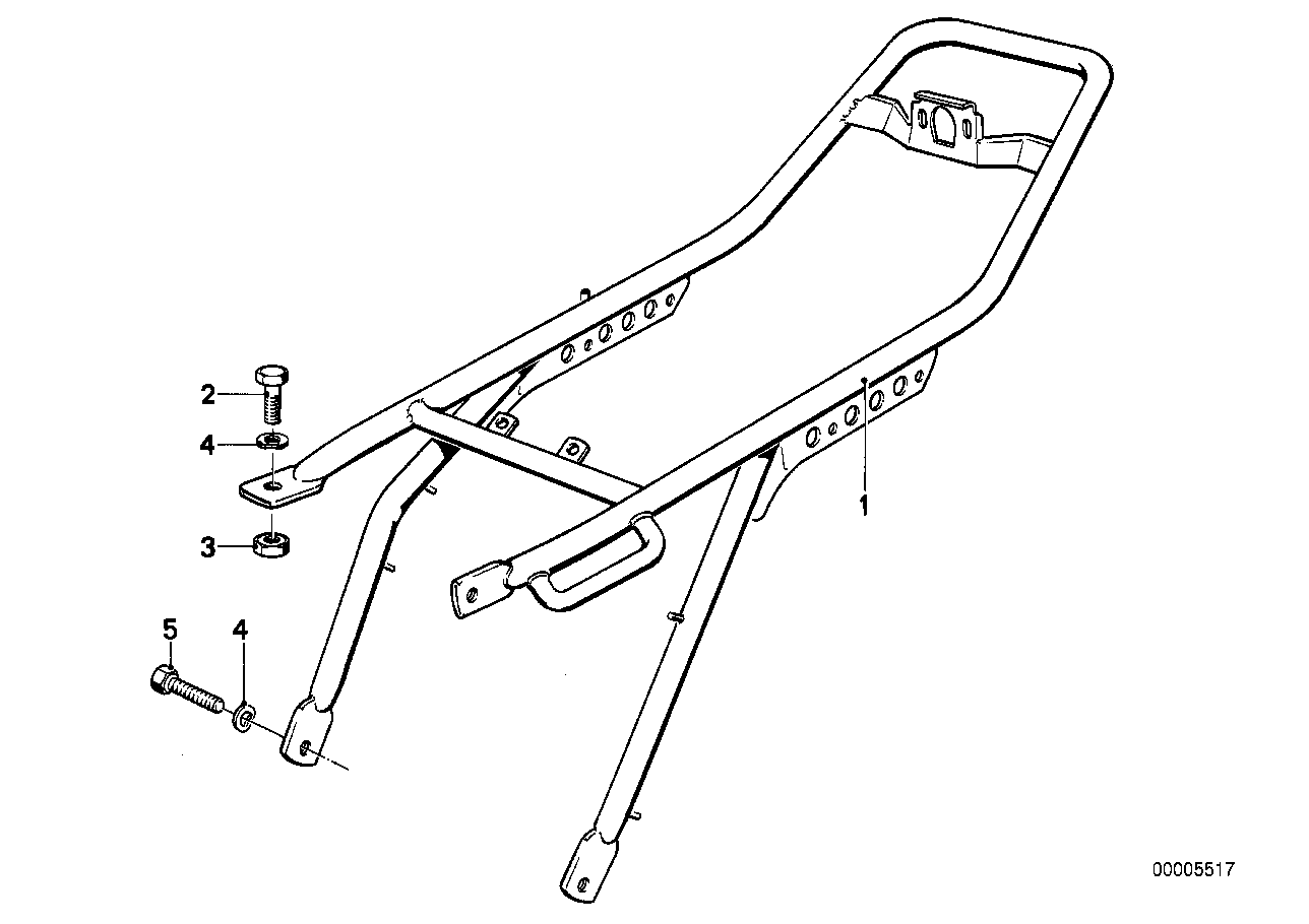 Genuine BMW 46511240977 Rear Frame Schwarz (Inc. R 80 G/S) | ML Performance UK Car Parts