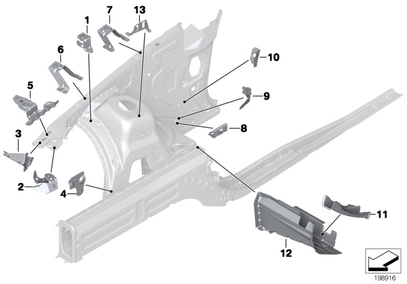 Genuine BMW 41102992892 E84 Deformation Element, Front Right (Inc. X1 18i, X1 20dX & X1 25iX) | ML Performance UK Car Parts