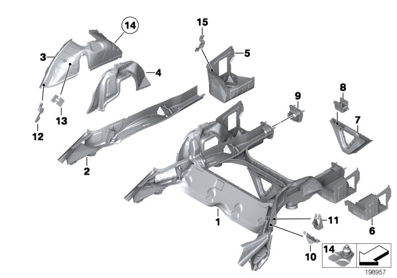 Genuine BMW 41002993096 E84 Trunk Floor Right (Inc. X1 28i, X1 20iX & X1 18i) | ML Performance UK Car Parts