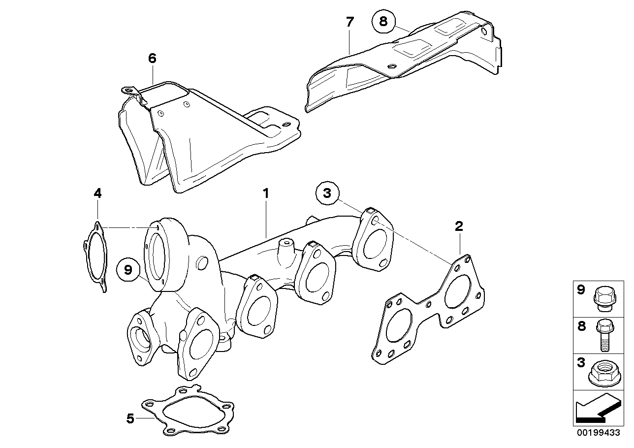 Genuine BMW 11627812259 E81 E88 E84 Exhaust Manifold (Inc. 123d & X1 23dX) | ML Performance UK Car Parts