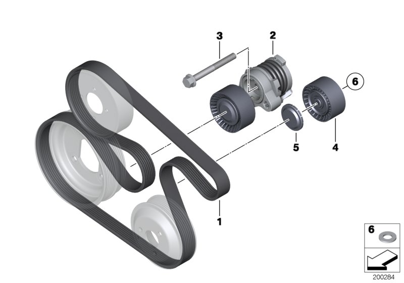 Genuine BMW 11287545297 G12 RR6 EWB Deflection Pulley (Inc. X5 4.8i, Phantom & Ghost EWB) | ML Performance UK Car Parts