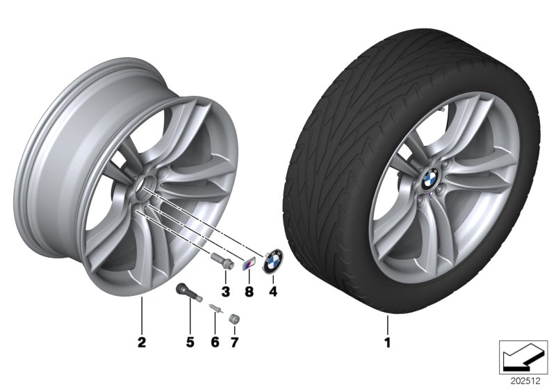 Genuine BMW 36117841824 Light Alloy Rim 10JX20 ET:41 (Inc. 730i, 750i & 530dX) | ML Performance UK Car Parts