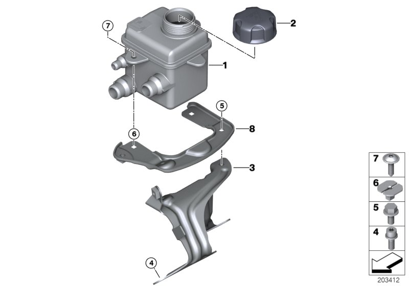 Genuine BMW 17137589526 E70 E71 Expansion Tank (Inc. X5 M & X6 M) | ML Performance UK Car Parts